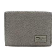 Fendi Vintage Pre-owned Laeder plnbcker Gray, Herr