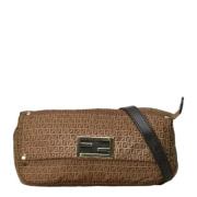 Fendi Vintage Pre-owned Laeder axelremsvskor Brown, Dam