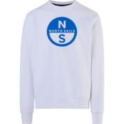 North Sails Rundhalsad sweatshirt White, Herr