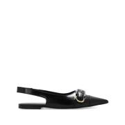 Givenchy Svarta Slingback Platta Skor Black, Dam