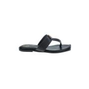 Fracomina Snygga Flip Flops för Kvinnor Black, Dam