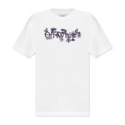 Off White T-shirt med logotyp White, Dam