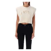 Amiri Vintage Shoulder T-Shirt Alabaster Beige, Dam