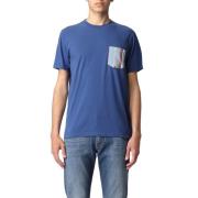 Roy Roger's Kortärmad T-shirt Blue, Herr