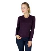 Trussardi Round-neck Knitwear Purple, Dam