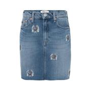 Tommy Jeans Kort Denimkjol Blue, Dam