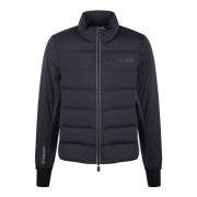 Moncler Nylon Dunjacka Fw24 Bokstavapplikation Blue, Herr