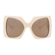 Gucci Stiliga solglasögon Gg1255S Beige, Dam