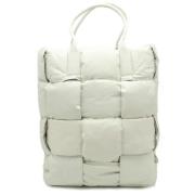 Bottega Veneta Vintage Pre-owned Laeder totevskor White, Dam