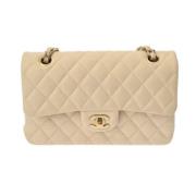 Chanel Vintage Pre-owned Laeder axelremsvskor Beige, Dam