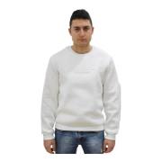 Gaudi Rundhalsad sweatshirt White, Herr