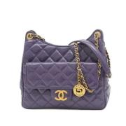 Chanel Vintage Pre-owned Laeder chanel-vskor Purple, Dam