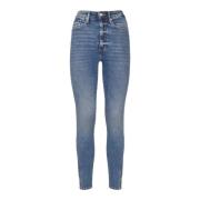 GAS Klassiska Denim Jeans med 5 Fickor Blue, Dam