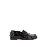 Versace Guld Medusa '95 Läder Moccasins Black, Dam