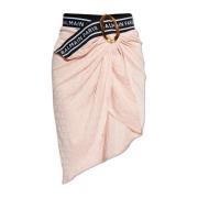 Balmain Sarong med logotyp Pink, Dam