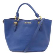 Miu Miu Pre-owned Pre-owned Tyg handvskor Blue, Dam