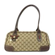 Gucci Vintage Pre-owned Canvas handvskor Brown, Dam