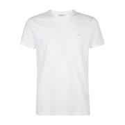 Calvin Klein Vita T-shirts och Polos V-ringning White, Herr