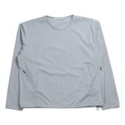 Affxwrks Ljusgrå Nylon Pullover Ss24Ml04Mg Gray, Herr