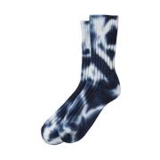 RoToTo Chunky Ribbed Crew Socks Tie Dye Multicolor, Herr