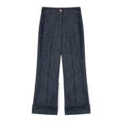 Motivi Flame-Effekt Cropped Jeans Blue, Dam