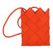 Bottega Veneta Vintage Pre-owned Laeder crossbodyvskor Orange, Dam