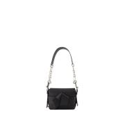 Acne Studios Svart Läder Axelväska Crossbody Black, Dam