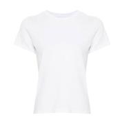 Khaite Vit Bomull Crew Neck T-shirt White, Dam