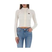 Tommy Jeans Vit Tröja Trendy Fashionable Mångsidig White, Dam