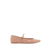 Tod's Blankt Läder Ballet Flats Beige, Dam