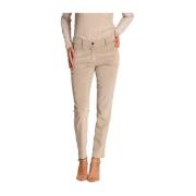 Mason's Sammet Corduroy Slim Fit Chino Byxor Beige, Dam