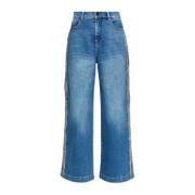 Munthe Jeans med fransar Blue, Dam