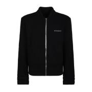 Givenchy Svart Ull Bomberjacka Black, Herr