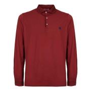 GALLO Burgundy Cotton Polo Shirt Red, Herr