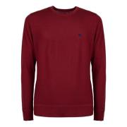 Gallo Burgundy Ull Crew-Neck Sweater Red, Herr