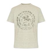 Golden Goose Tryckt T-shirt Gray, Dam