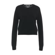 Crush Svart Stickat Aw24 Black, Dam