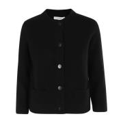 Vince Snap Cardigan Black, Dam