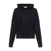 Saint Laurent Hoodie med logotyp Black, Dam