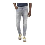 Dondup Grå Stretch Denim Byxor Italien Gray, Herr