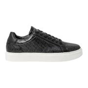 Calvin Klein Svarta Lädersneakers med Snören Black, Herr