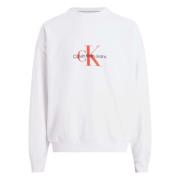 Calvin Klein Archival Monologo Hoodie White, Herr