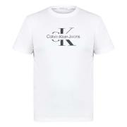 Calvin Klein Disrupted Outline Monologo T-shirt White, Herr