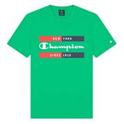 Champion Crewneck T-Shirt Green, Herr