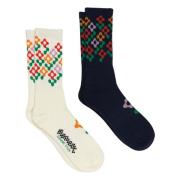 Element Ddxe Flowers Pack 2 Socks Multicolor, Herr