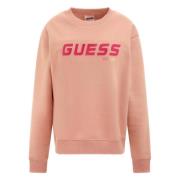 Guess Allanis Cn Sweartshir Hoodie Pink, Dam