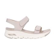 Skechers Flat Sandals Beige, Dam