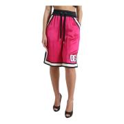 Dolce & Gabbana Rosa hög midja jersey shorts Pink, Dam