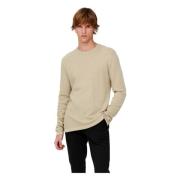 Only & Sons Långärmad T-shirt Beige, Herr