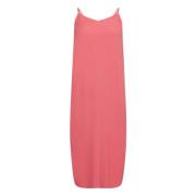 Tommy Jeans Essential Cami Midi Klänning Pink, Dam